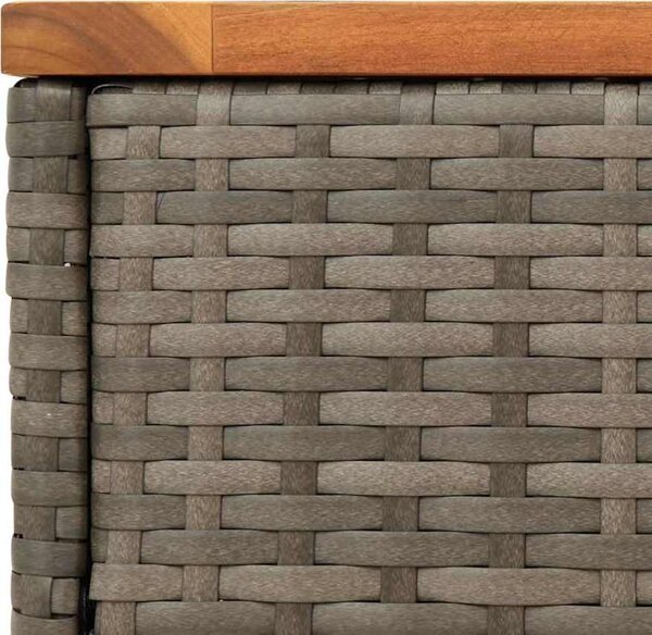 VidaXL Zahradní stolek skleněná deska 58x27,5x55 cm polyratan [366189] Barva: Béžová