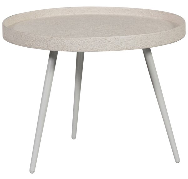 WOOOD Krémově bílý kovový konferenční stolek Buster 58 cm