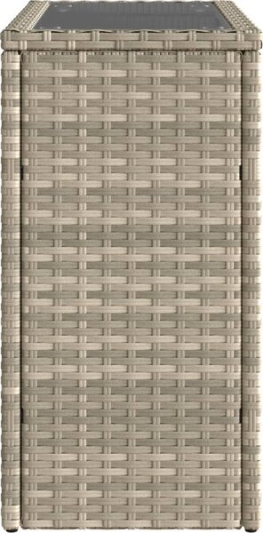 VidaXL Zahradní stolek skleněná deska 58x27,5x55 cm polyratan [366189] Barva: Béžová