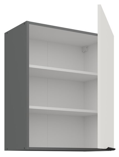 Horní kuchyňská skříňka LUNARA - šířka 60 cm, bílá / antracit