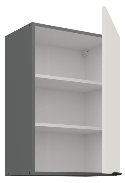 Horní kuchyňská skříňka LUNARA - šířka 50 cm, bílá / antracit