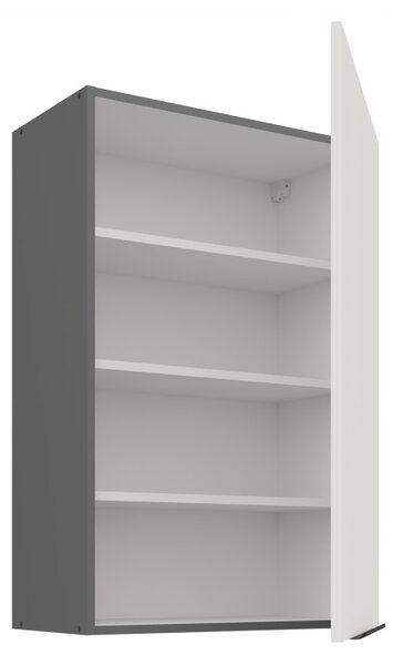 Vysoká horní skříňka LUNARA - šířka 60 cm, bílá / antracit