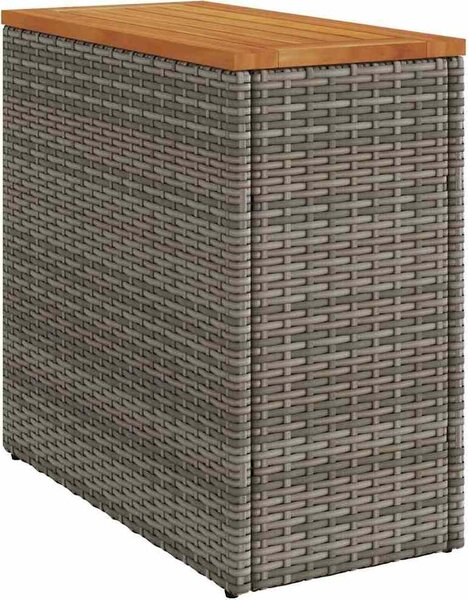 VidaXL Zahradní stolek skleněná deska 58x27,5x55 cm polyratan [366189] Barva: Béžová