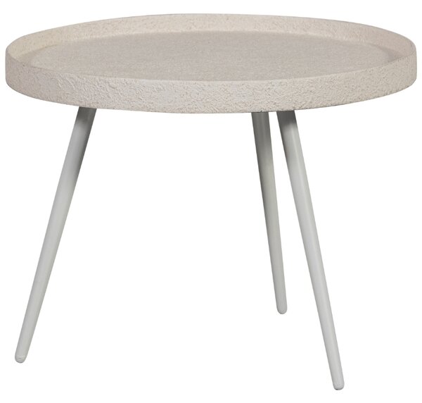 WOOOD Krémově bílý kovový konferenční stolek Buster 58 cm