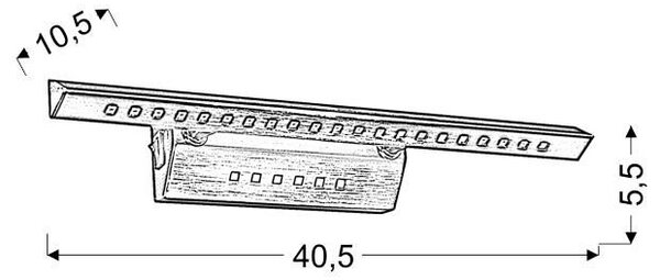 LED nástěnné osvětlení FORTE - 5W+2W, 6500K (studená bílá), chromované