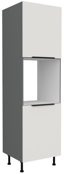 Kuchyňská skříň na vestavnou troubu LUNARA - šířka 60 cm, bílá / antracit