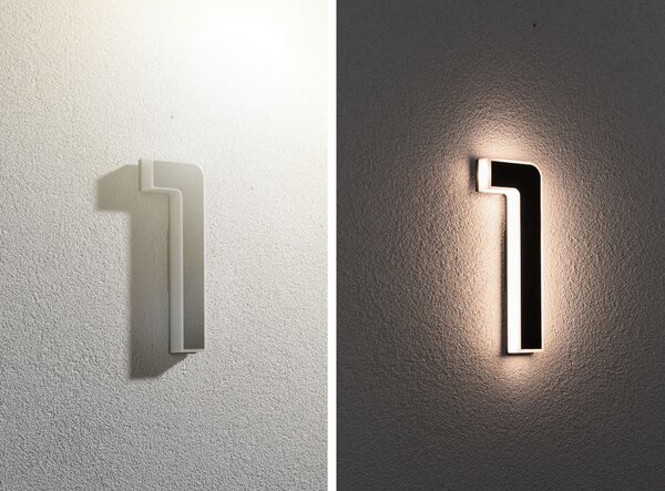 Paulmann 79842 solární domovní číslo 1 s vyměnitelnou baterií LED 0,2W 3000K, výška 23cm, IP44