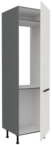 Skříň na vestavnou lednici LUNARA - šířka 60 cm, bílá / antracit