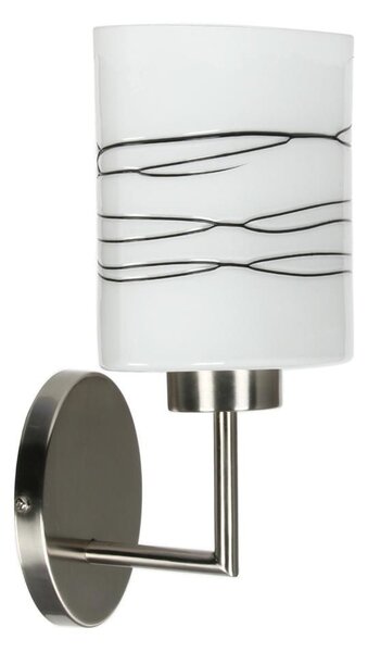 Nástěnné moderní osvětlení VISOLA - 1xE27, 60W, stříbrné / bílé / hnědé