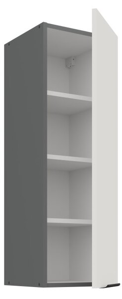 Vysoká horní skříňka LUNARA - šířka 30 cm, bílá / antracit
