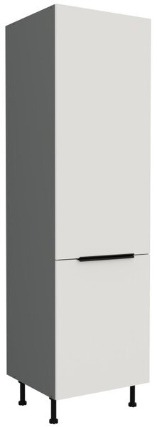 Skříň na vestavnou lednici LUNARA - šířka 60 cm, bílá / antracit