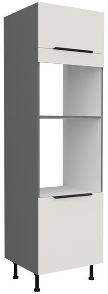 Skříň na vestavné spotřebiče LUNARA - šířka 60 cm, bílá / antracit