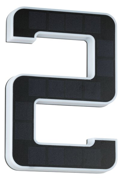 Paulmann 79843 solární domovní číslo 2 s vyměnitelnou baterií LED 0,2W 3000K, výška 23cm, IP44
