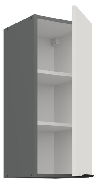 Horní kuchyňská skříňka LUNARA - šířka 30 cm, bílá / antracit