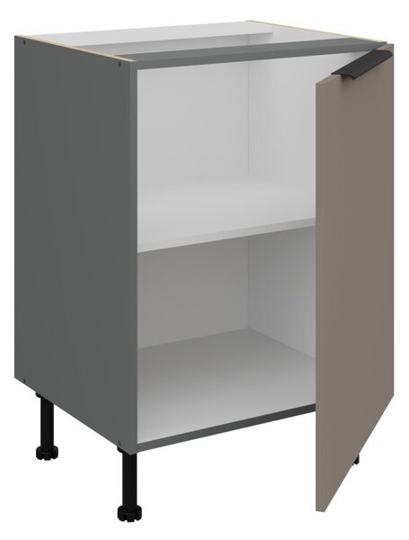 Dolní jednodveřová skříňka LUNARA - šířka 60 cm, tmavě béžová / antracit