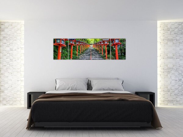 Obraz - Svatyně Kifune (170x50 cm)