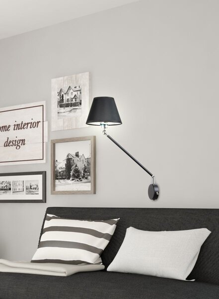 Flexibilní nástěnná lampa FILLY - 1xE27, 40W, matná černá