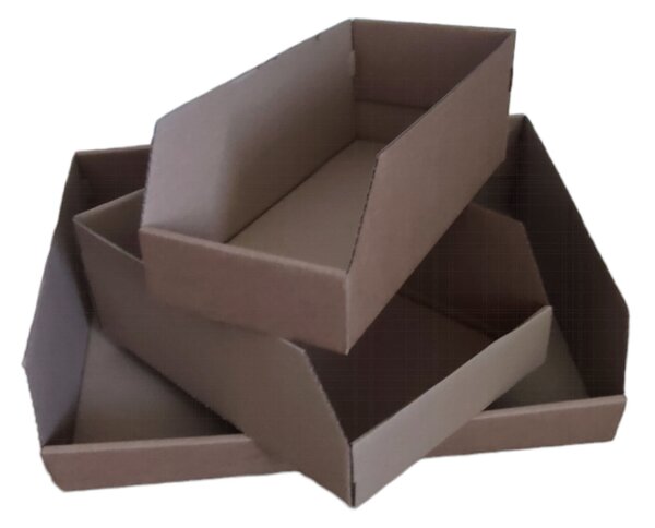 KARTON PAK Úložné boxy na oblečení, organizéry do skříně EKO KARTON 27x40x13 - zkosený