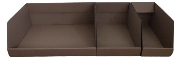 KARTON PAK Úložné boxy na oblečení, organizéry do skříně EKO KARTON 27x40x13 - zkosený