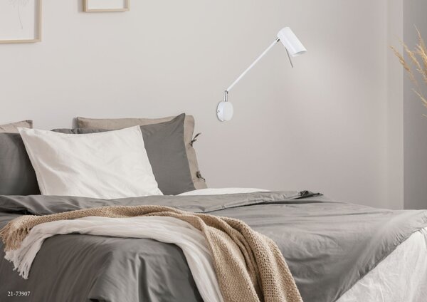 Flexibilní nástěnná lampa na čtení MILLY - 1xGU10, 40W, matná bílá