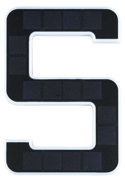 Paulmann 79846 solární domovní číslo 5 s vyměnitelnou baterií LED 0,2W 3000K, výška 23cm, IP44