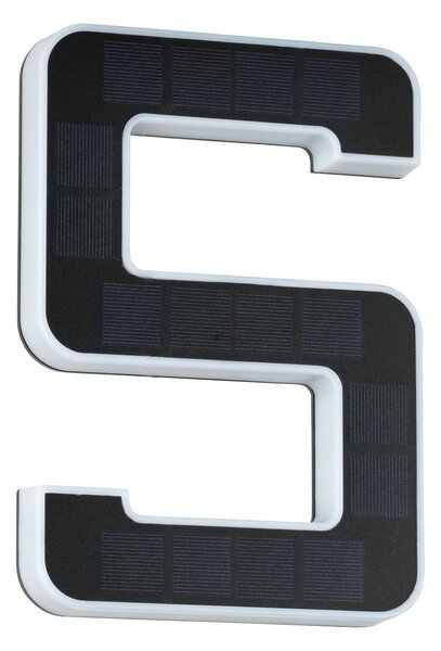 Paulmann 79846 solární domovní číslo 5 s vyměnitelnou baterií LED 0,2W 3000K, výška 23cm, IP44