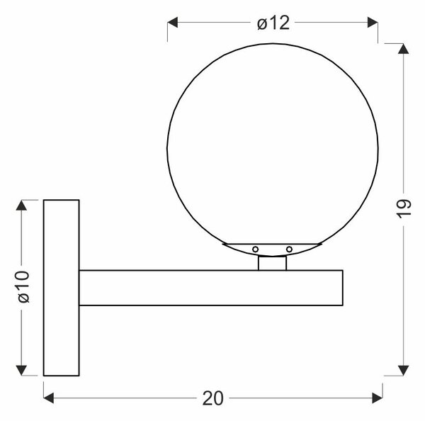 Nástěnné art deco osvětlení KAMA - 1xG9, 28W, černé / bílé