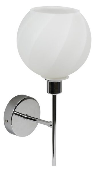 Moderní nástěnné osvětlení RAUL - 1xE14, 40W, chromované / bílé