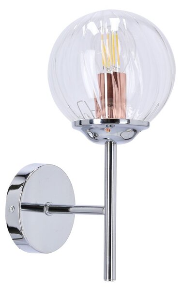 Moderní nástěnné osvětlení BEST - 1xE14, 40W, chromované / měděné