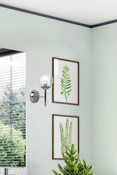 Moderní nástěnné osvětlení BEST - 1xE14, 40W, chromované / měděné