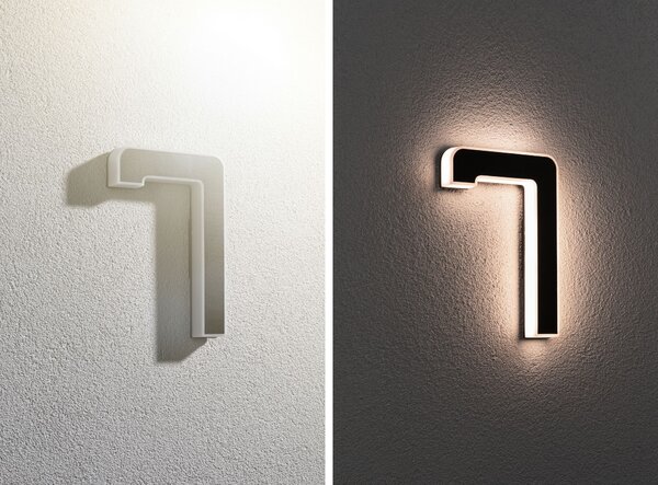Paulmann 79848 solární domovní číslo 7 s vyměnitelnou baterií LED 0,2W 3000K, výška 23cm, IP44