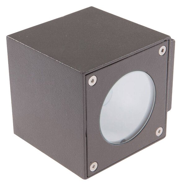 Lucande Venkovní nástěnné svítidlo LED Jarno, antracit, sada 2 kusů, kov, 9 cm, Černá, Hliník, Moderní