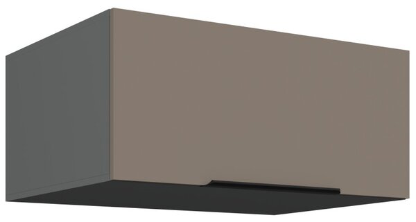 Hluboká digestořová skříňka LUNARA - šířka 80 cm, tmavě béžová / antracit