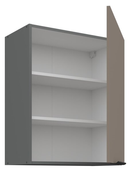 Horní kuchyňská skříňka LUNARA - šířka 60 cm, tmavě béžová / antracit