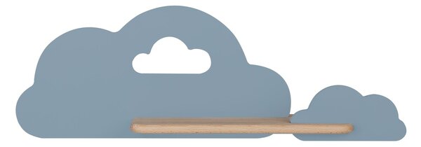 Dětské nástěnné LED svítidlo s poličkou CLOUD - 5W, 4000K (denní bílá), modrá