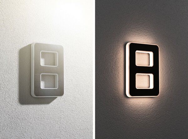 Paulmann 79849 solární domovní číslo 8 s vyměnitelnou baterií LED 0,2W 3000K, výška 23cm, IP44