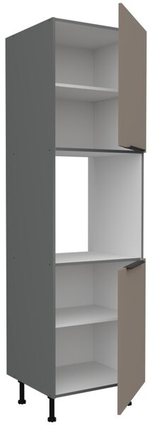 Kuchyňská skříň na vestavnou troubu LUNARA - šířka 60 cm, tmavě béžová / antracit