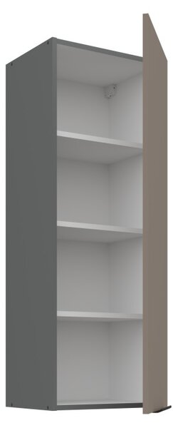Vysoká horní kuchyňská skříňka LUNARA - šířka 40 cm, tmavě béžová / antracit