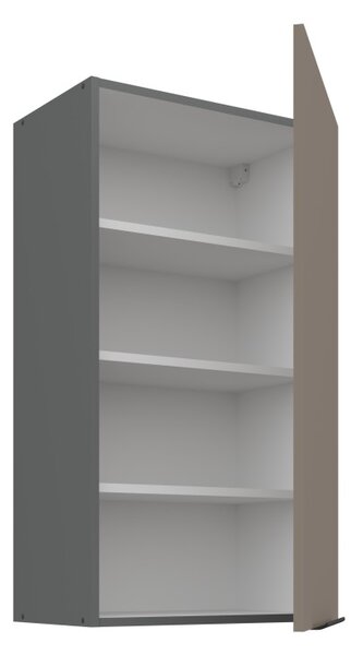 Vysoká horní skříňka LUNARA - šířka 50 cm, tmavě béžová / antracit