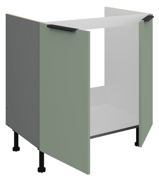 Dřezová skříňka LUNARA - šířka 80 cm, zelená / antracit