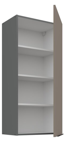 Vysoká horní kuchyňská skříňka LUNARA - šířka 50 cm, tmavě béžová / antracit