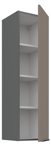 Vysoká horní kuchyňská skříňka LUNARA - šířka 30 cm, tmavě béžová / antracit