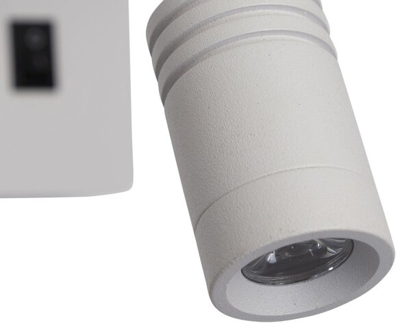 Nástěnné LED osvětlení se čtecím ramenem MAGNUM 3 - 1xE27, 40W + LED 3W, 3200K (teplá bílá), bílé
