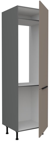 Skříň na vestavnou lednici LUNARA - šířka 60 cm, tmavě béžová / antracit
