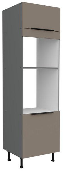 Skříň na vestavné spotřebiče LUNARA - šířka 60 cm, tmavě béžová / antracit