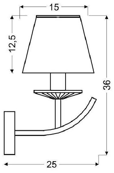Nástěnná lampa VALENCIA - 1xE14, 40W, patina / béžová