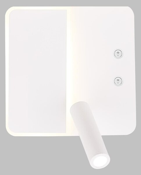 Nástěnné moderní LED osvětlení ALMA - 6W+3W, 4000K (denní bílá), bílé