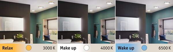 Paulmann 78926 Aviar, chromové koupelnové svítidlo, 18W LED dimwitch 2700/4000/6500K, prům.30cm, IP44