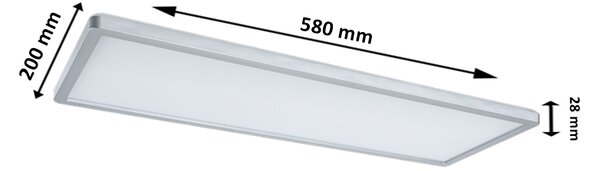 Paulmann 70996 Atria Shine, matně chromové stropní LED svítidlo s korónou, 22W LED 3000K tříkrokové stmívání, 58x20cm