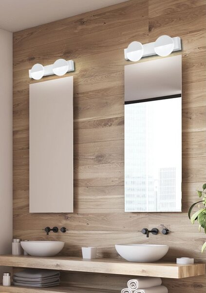 Moderní LED nástěnné osvětlení SING - 2x3W, 4000K (denní bílá), bílé